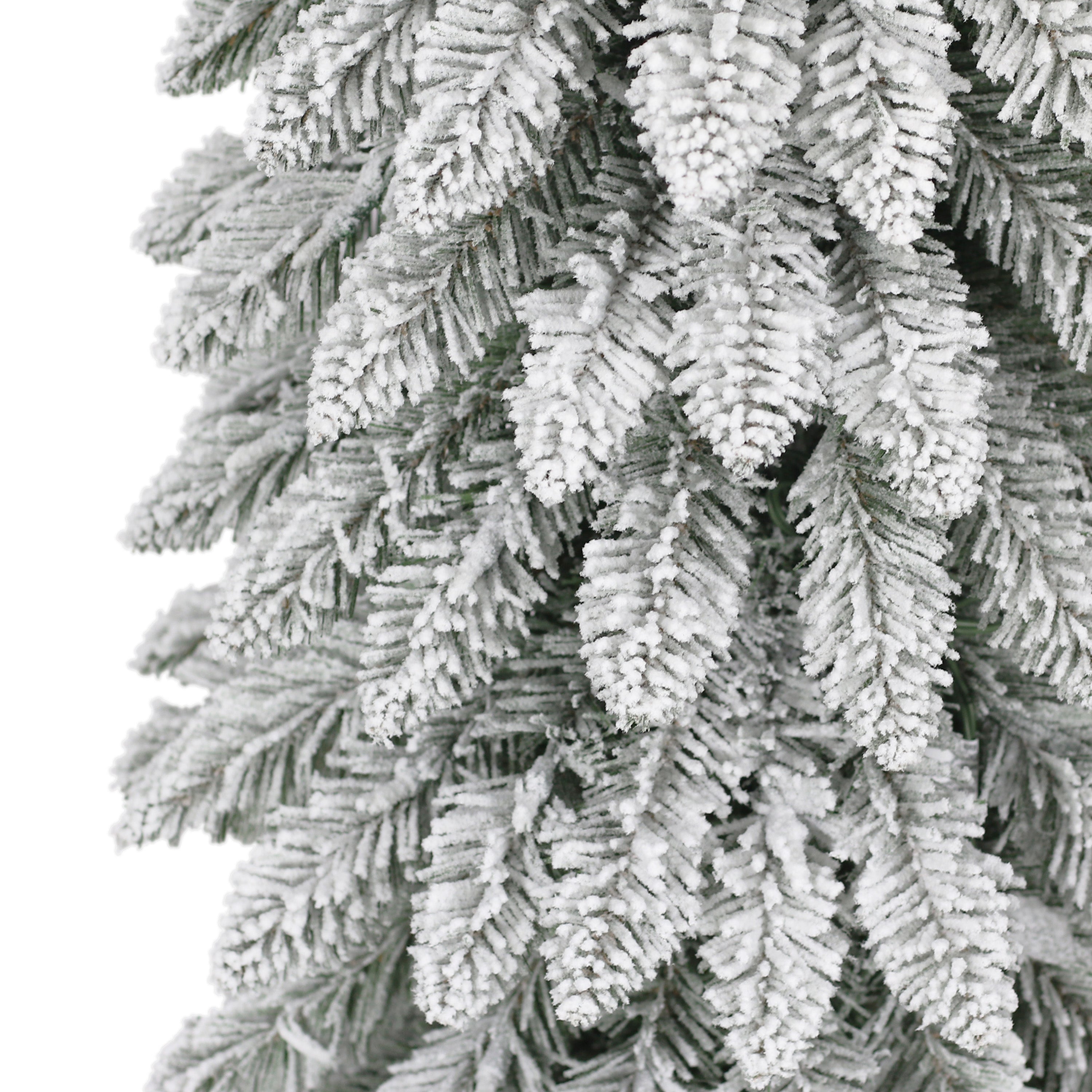 7ft Pre-Lit Flocked Alpine Pencil Tree